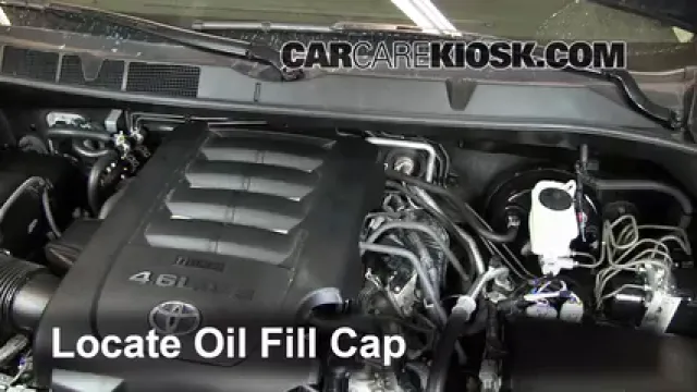 2012 Toyota Sequoia SR5 4.6L V8 Aceite Agregar aceite